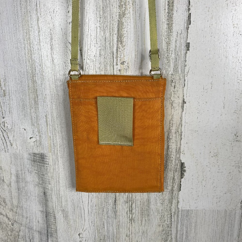 Womens Bright Orange Crossbody Trifold Travel Bag - Picture 2 of 7